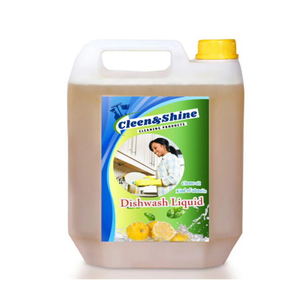 Dishwash Liquid Advanced Oil Grease Fighting Formula for Sparkling Clean Dishes Lemon Grass Fragrance 5litre